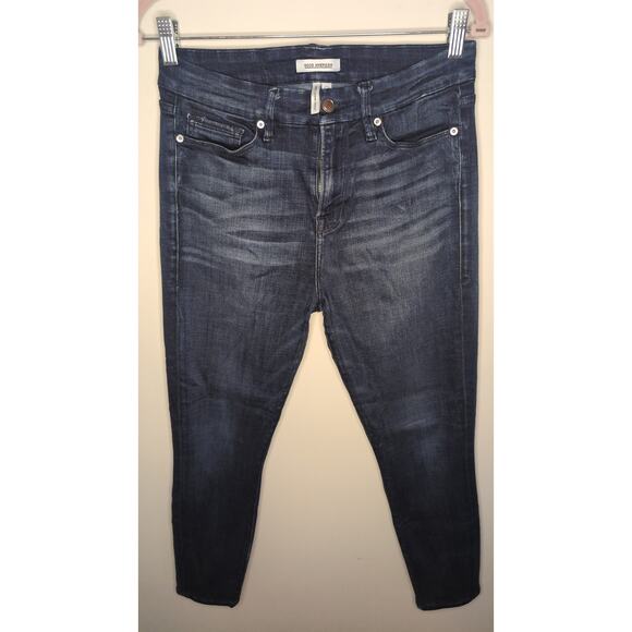 Good American Denim - Good American Good Waist Crop Jeans Size 8 29 Dark Wash High Rise Slim